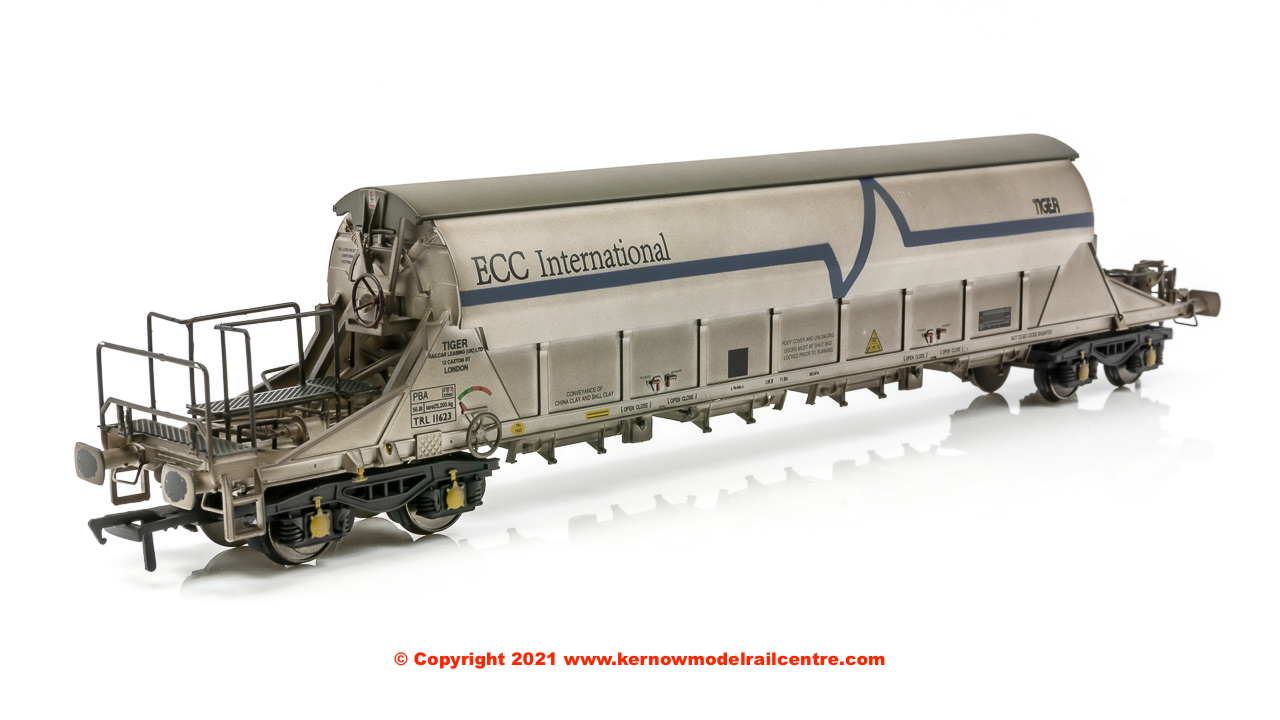 E87032 EFE Rail PBA TIGER China Clay Wagon number TRL 11623 in ECC International (white) livery and weathered finish